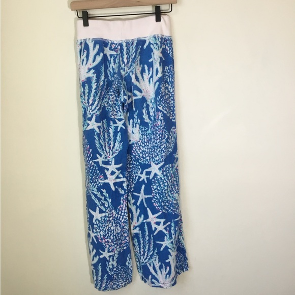 Lilly Pulitzer The Beach Linen Pants Brewster Blue - Picture 7 of 8